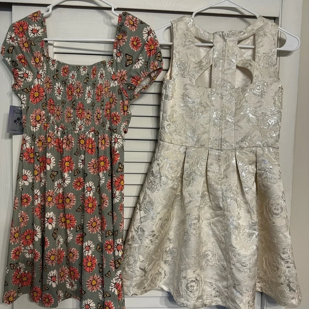 Bundle 2 dresses kids girls NWT Emma & Elsa children’s place SIZE 14 - Picture 2 of 2